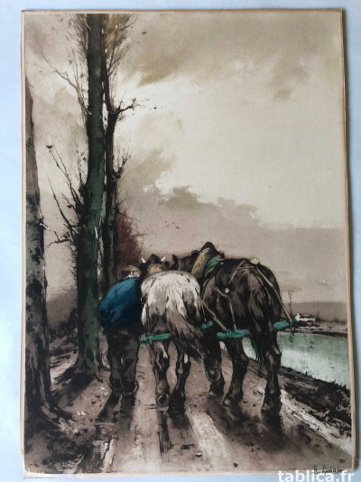 Obraz akwatinta, akwaforta Ferdinand-Jean Luigini