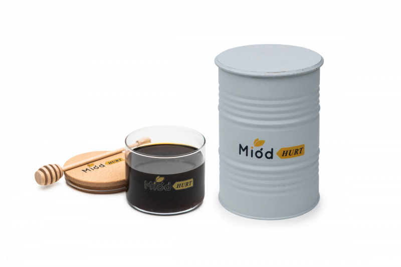 Miód naturalny w beczkach 290-295 g 2